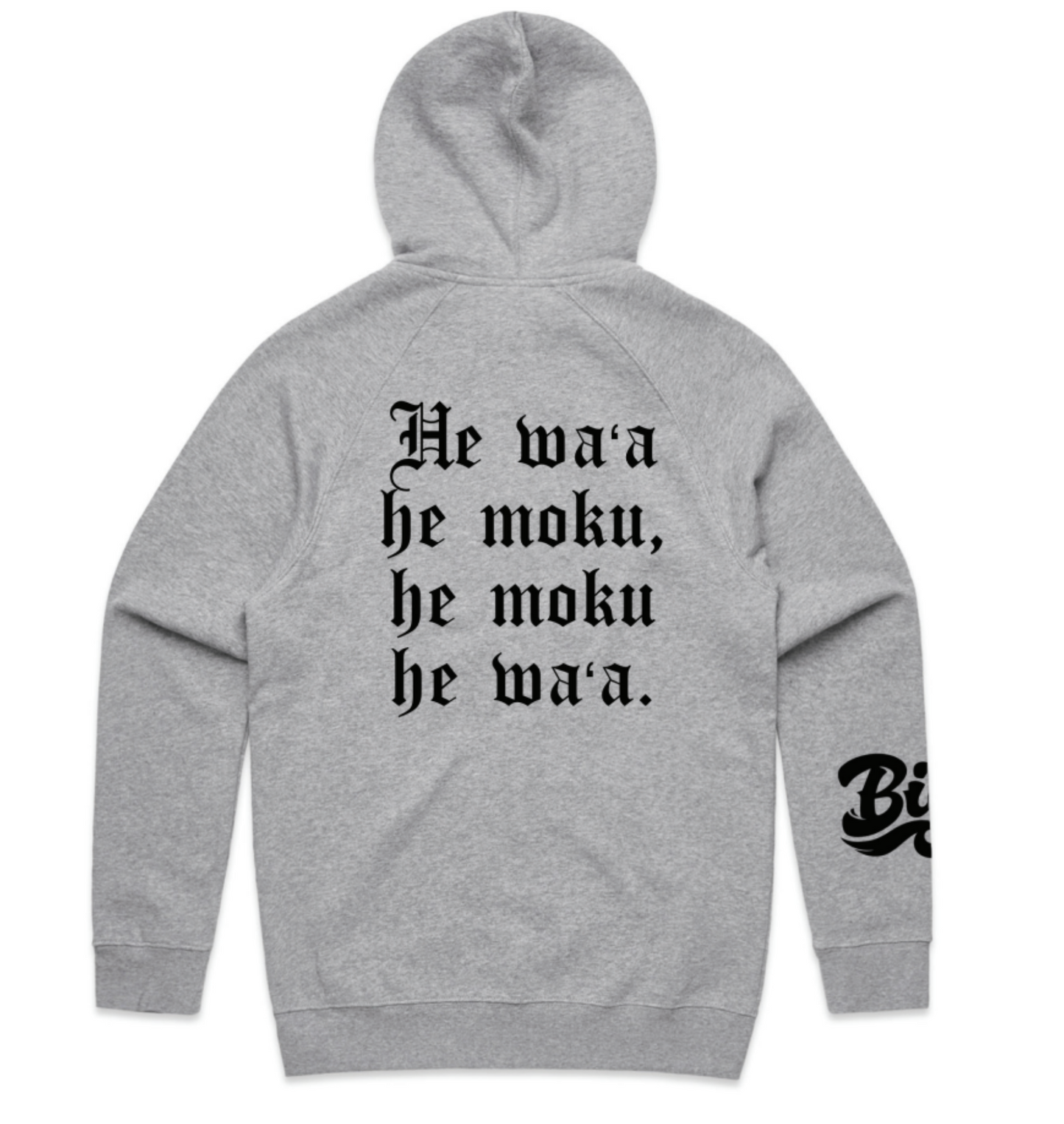 He Wa'a He Moku, He Moku He Wa'a Heather Grey Zip Up Hoodie