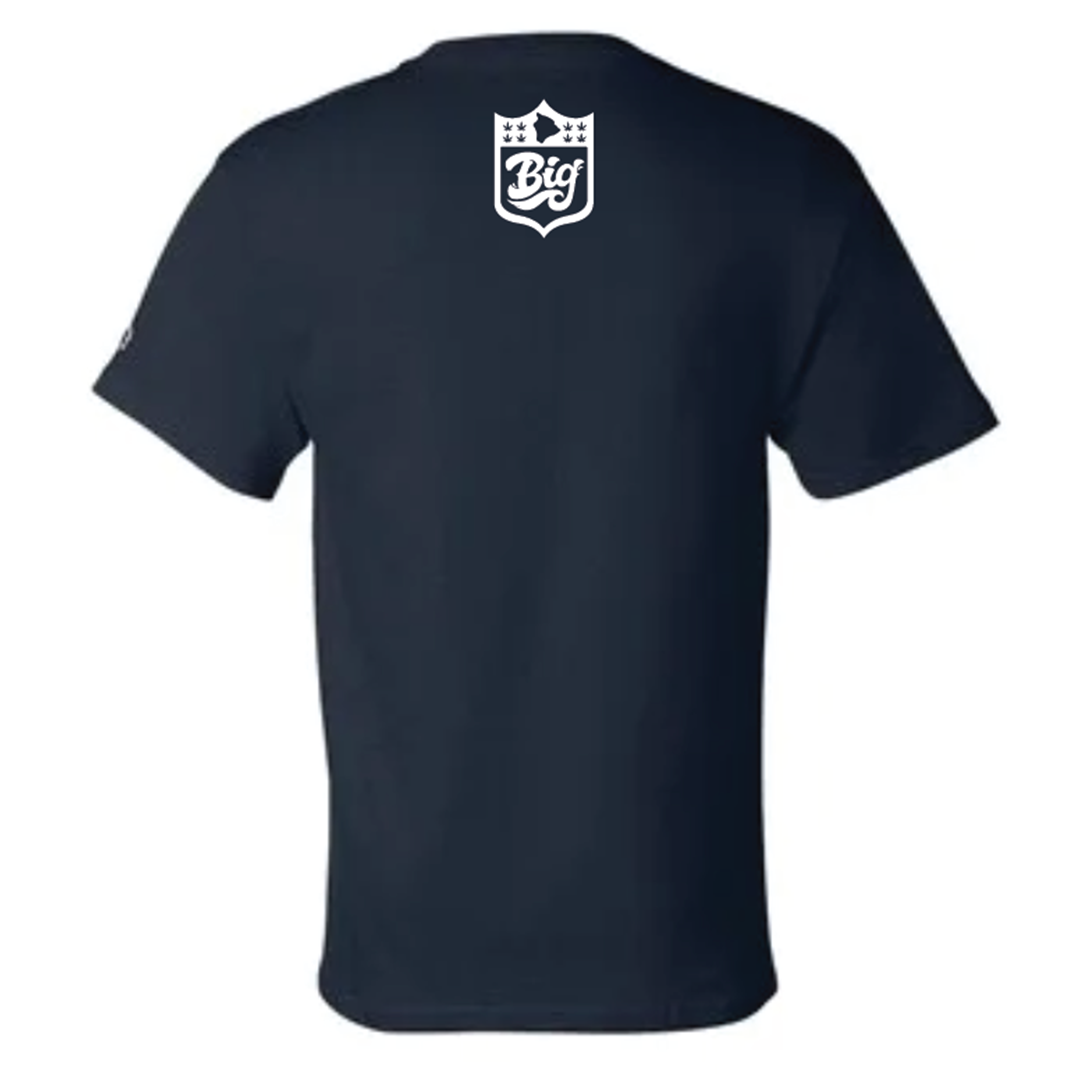 Navy Blue & White Classic BIG Tee