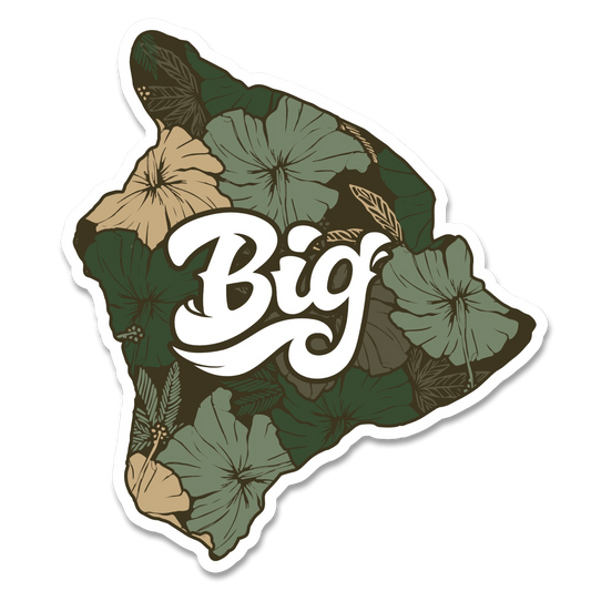 Big Island Camo Hibiscus Sticker