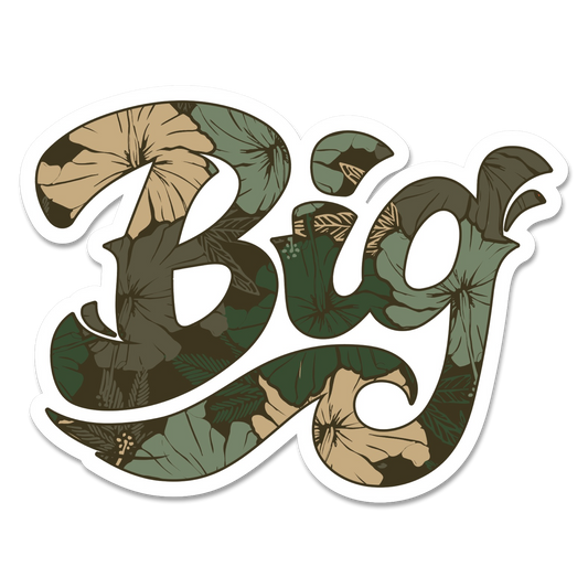 BIG Camo Hibiscus Sticker