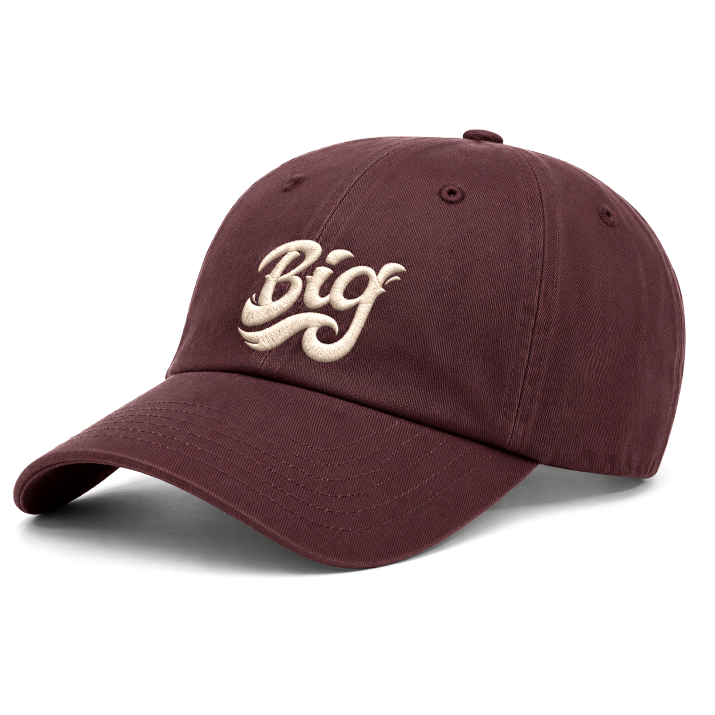BIG Dad Cap - Burgundy/Beige