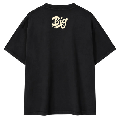 Hibiscus Oversized Tee - Black