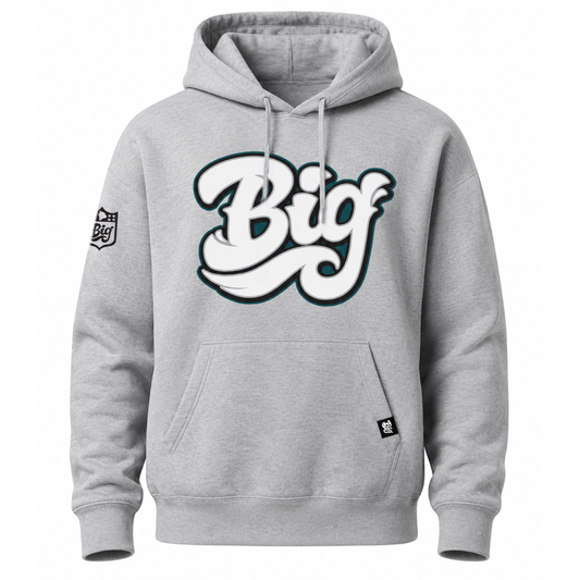 Green & Black BIG Classic Heather Grey Champion Hoodie
