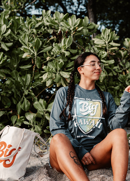 Go Big Tee - Long Sleeve - Petrol Blue