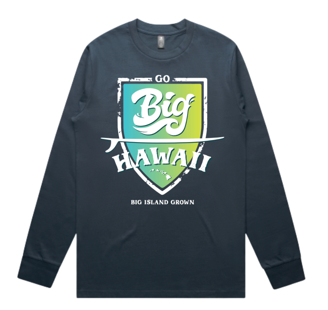 Go Big Tee - Long Sleeve - Petrol Blue