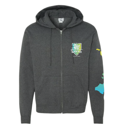 GO BIG - Zip Up Champion Hoodies - Charcoal Grey