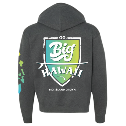 GO BIG - Zip Up Champion Hoodies - Charcoal Grey