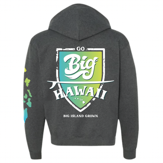 GO BIG - Zip Up Champion Hoodies - Charcoal Grey