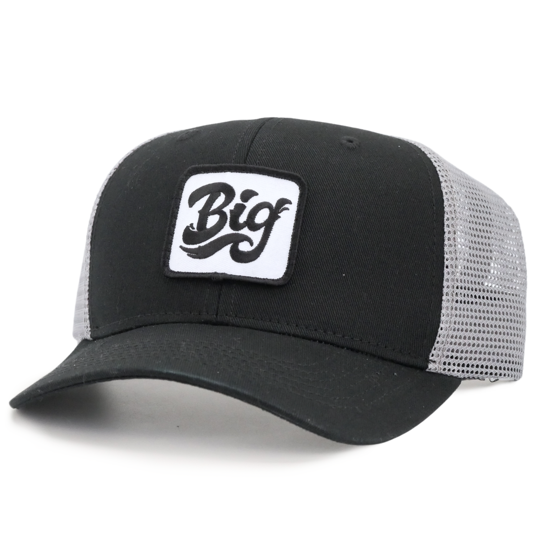 BIG Trucker Hat - Black & Grey