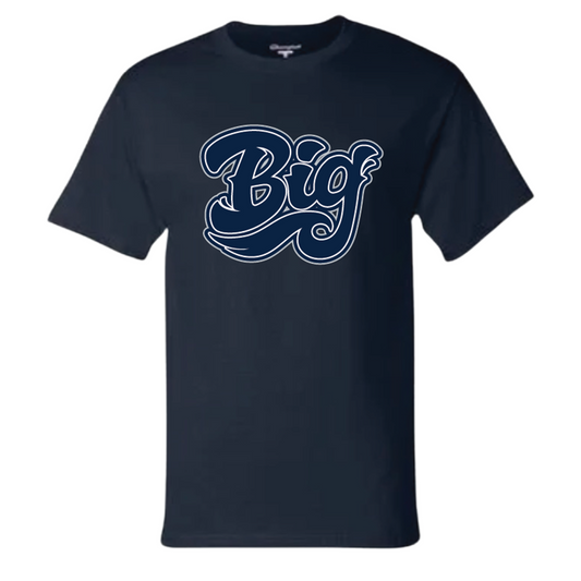 Navy Blue & White Classic BIG Tee